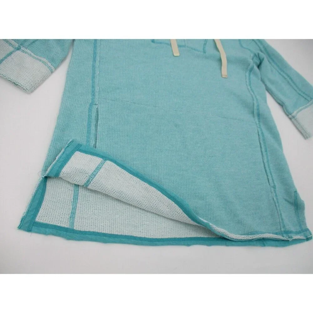 Soft Surroundings Womens Hoodie Small Cotton Blend Drawstring Pullover Casual